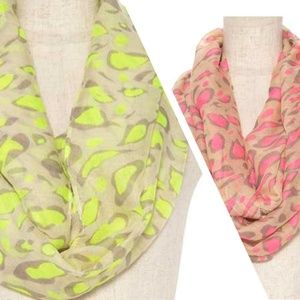 Neon Animal Print Infinity Scarf (2 Colors)
